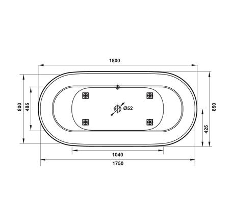 Bồn tắm độc lập Luv 588.45.730
